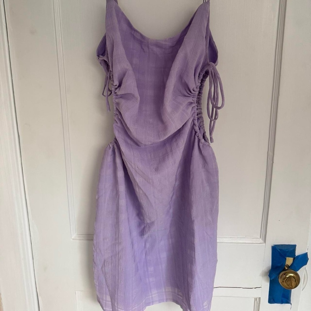 Lavender mini dress with cutouts